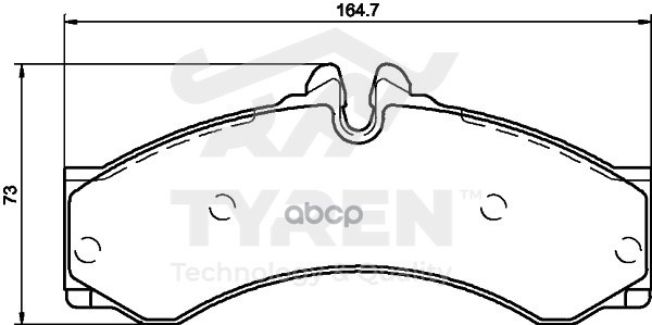 Колодки тормозные дисковые передние TYREN арт. TYR1215261