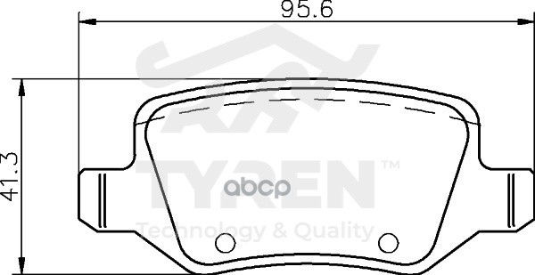 Колодки тормозные дисковые задние TYREN арт. TYR1215401