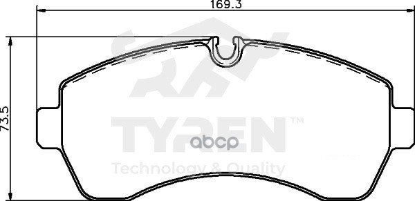 Колодки тормозные дисковые передние TYREN арт. TYR1215561