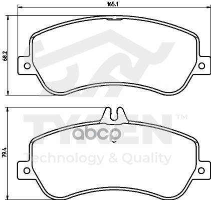 Колодки тормозные дисковые передние TYREN арт. TYR1215651