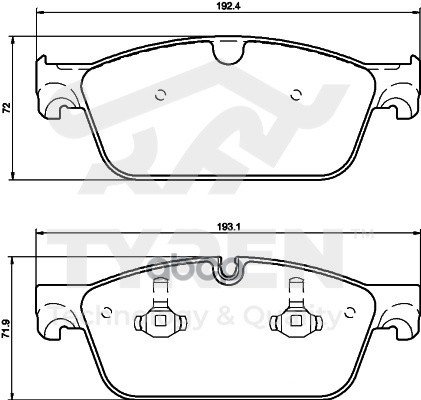 Колодки тормозные дисковые передние TYREN арт. TYR1215751