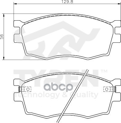Колодки тормозные дисковые передние TYREN арт. TYR1216511