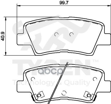 Колодки тормозные дисковые задние TYREN арт. TYR1216571