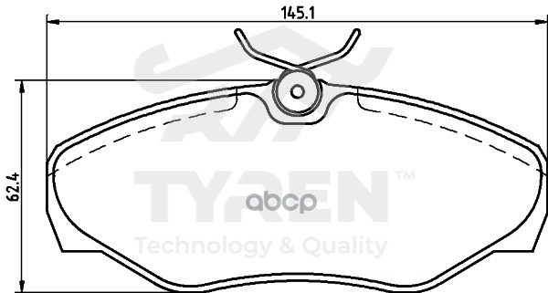 Колодки тормозные дисковые передние TYREN арт. TYR1216861