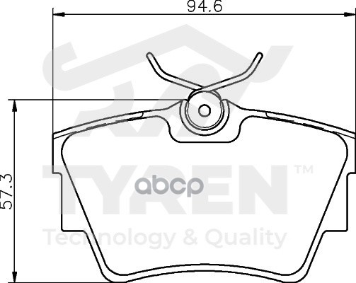 Колодки тормозные дисковые задние TYREN арт. TYR1216871