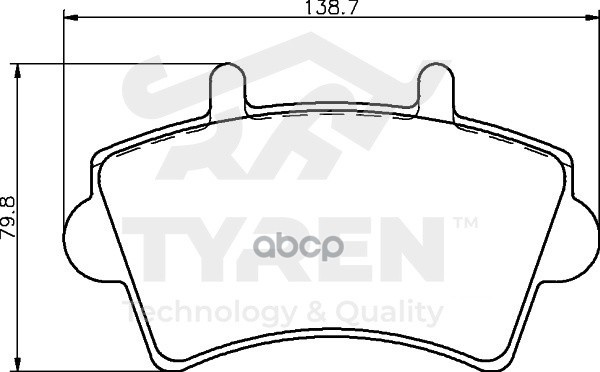 Колодки тормозные дисковые передние TYREN арт. TYR1216901