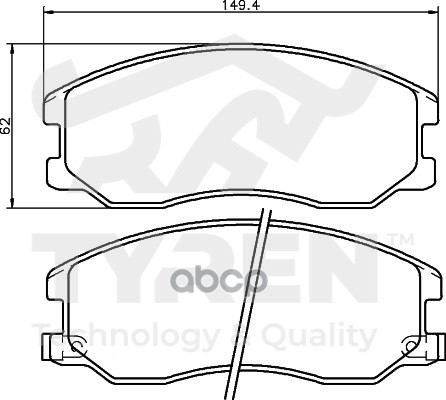 Колодки тормозные дисковые передние TYREN арт. TYR1216961