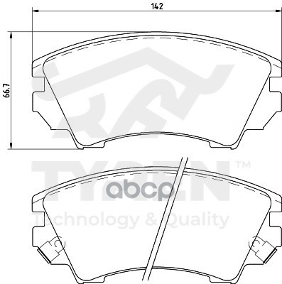 Колодки тормозные дисковые передние TYREN арт. TYR1216991
