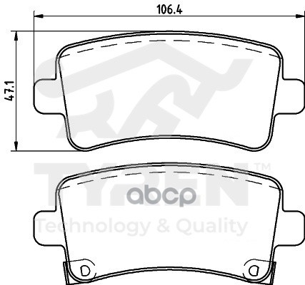 Колодки тормозные дисковые задние TYREN арт. TYR1217011