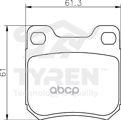 Колодки тормозные дисковые задние TYREN арт. TYR1217881