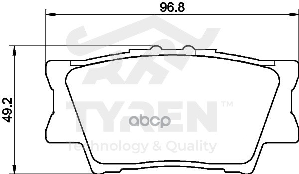 Колодки тормозные дисковые задние TYREN арт. TYR1218981