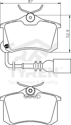 Колодки тормозные дисковые задние TYREN арт. TYR1219811