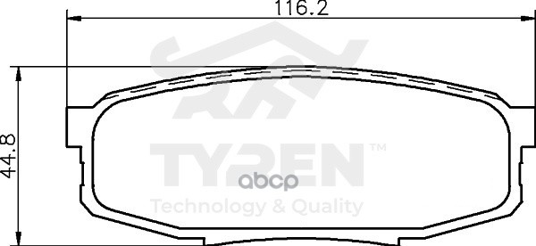 Колодки тормозные дисковые задние TYREN арт. TYR1222051