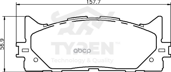Колодки тормозные дисковые передние TYREN арт. TYR1222101
