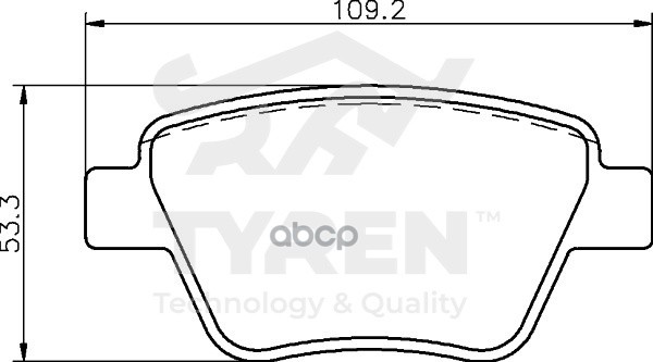 Колодки тормозные дисковые задние TYREN арт. TYR1222221