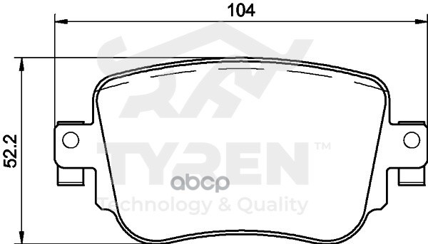 Колодки тормозные дисковые задние TYREN арт. TYR1222361
