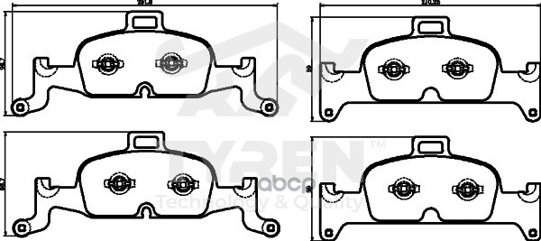 Колодки тормозные дисковые передние TYREN арт. TYR1222401