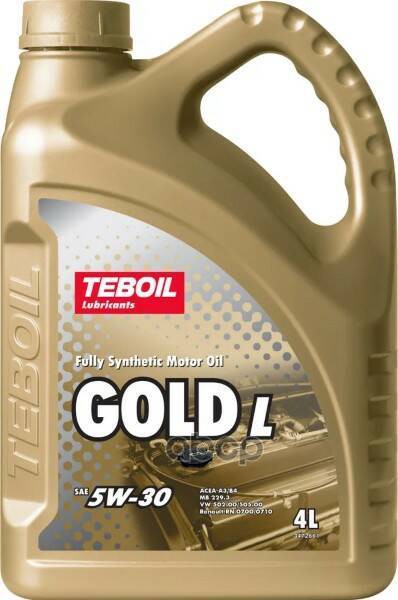 Teboil Масло моторное TEBOIL Gold L 5W-30 синтетическое 4 л 3453935