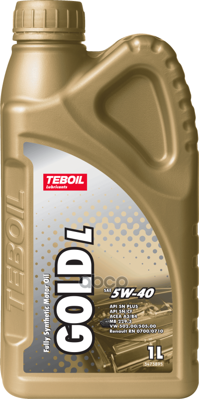 Teboil Масло моторное TEBOIL Gold L 5W-40 синтетическое 1 л 3475040