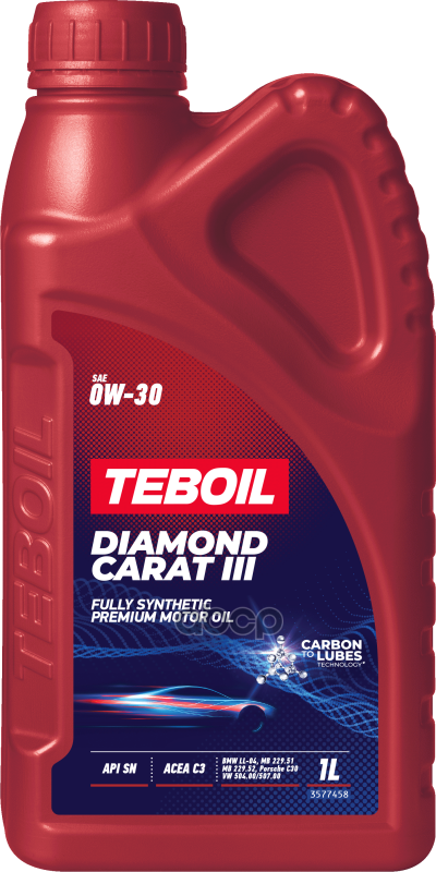 Teboil Масло моторное TEBOIL Diamond Carat III 0W-30 1л TEBOIL 3602088