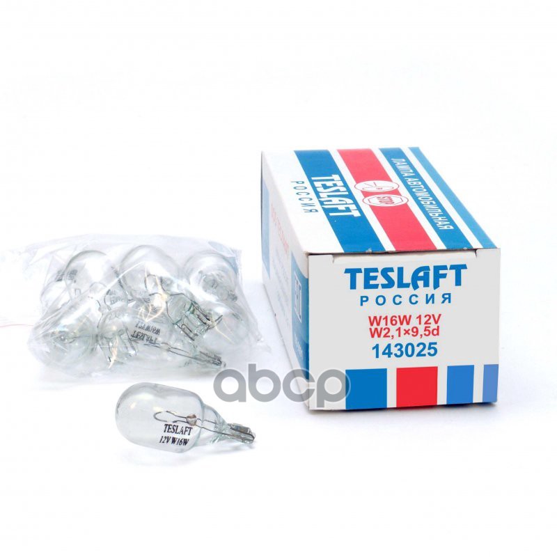 Лампа 12V W16w 16W W2,1X9,5D Teslaft 1 Шт. Картон 143025 Teslaft арт. 143025