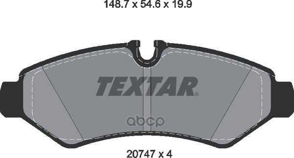 Колодки задние MB 3/4/5T-Sprinter 2018-> TEXTAR 2074701 Textar арт. 2074701