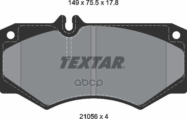 Колодки Тормозные Дисковые С Противошумной Пластиной Q+ | Перед | Textar арт. 2105601