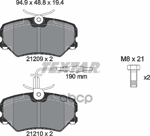 Колодки Передние С Противошумной Пластиной Q+ Peugeot Textar 2120909 Textar арт. 2120909