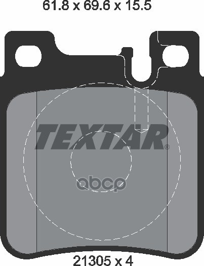 Колодки задние с противошумной пластиной Q+ MERCEDES-BENZ TEXTAR 2130501 Textar арт. 2130501