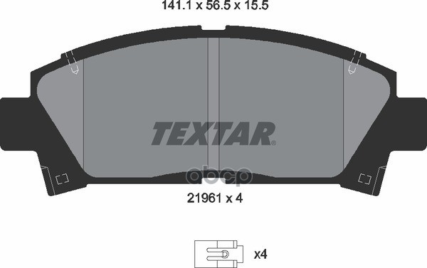 Колодки Тормозные Передние Toyota Textar 2196102 Textar арт. 2196102