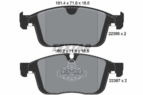 Колодки Тормозные Дисковые С Противошумной Пластиной Q+ | Перед | Textar арт. 2238601