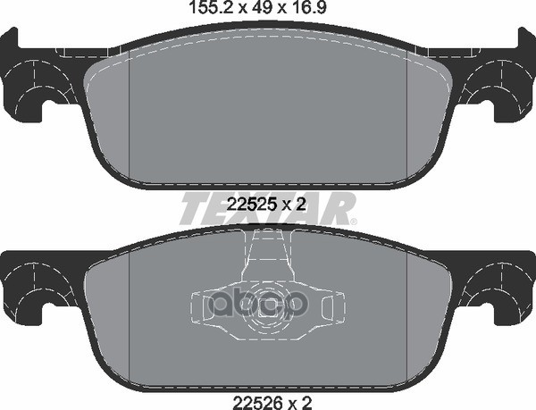 Колодки передние RENAULT Logan II 13->/Sandero II 14-> TEXTAR 2252501 Textar арт. 2252501