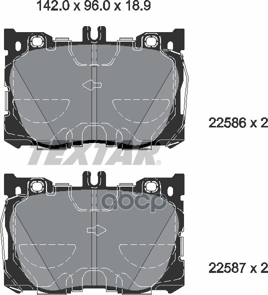 Колодки Тормозные Дисковые | Перед | Textar арт. 2258601
