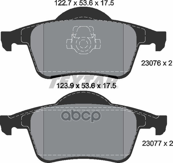 Колодки задние с противошумной пластиной Q+ VOLVO S60/S80/V70 TEXTAR 2307602 Textar арт. 2307602