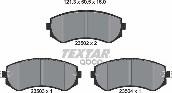Колодки тормозные передние TEXTAR 2350201 Textar арт. 2350201