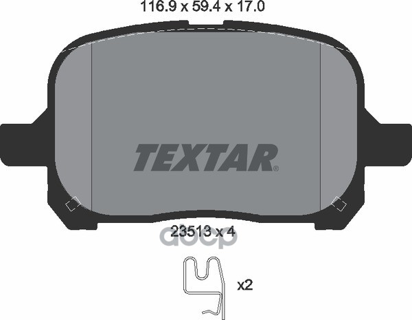 Колодки Тормозные Дисковые Передн Lexus: Es 96-01,  Toyota: Camry 96-01, Previa 00- Textar арт. 2351302