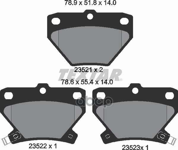 Колодки тормозные задние TEXTAR 2352101 Textar арт. 2352101