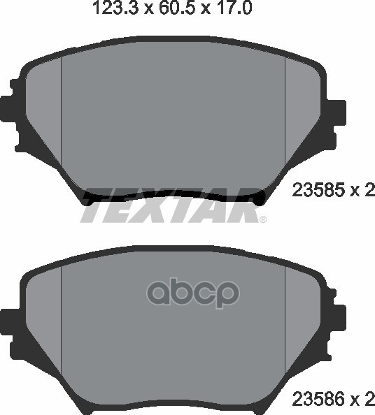 Колодки Тормозные Дисковые Передн Toyota: Rav 4 Ii 00- Textar арт. 2358501