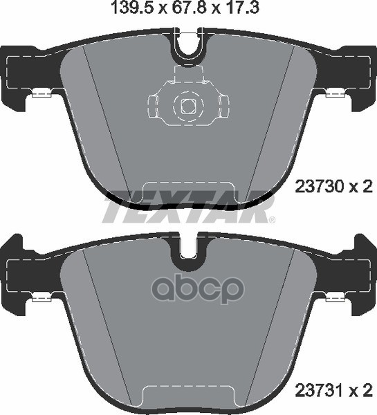 Колодки задние с противошумной пластиной Q+ BMW BMW (BRILLIANCE) ROLLS-ROYCE TEXTAR 2373001 Textar арт. 2373001