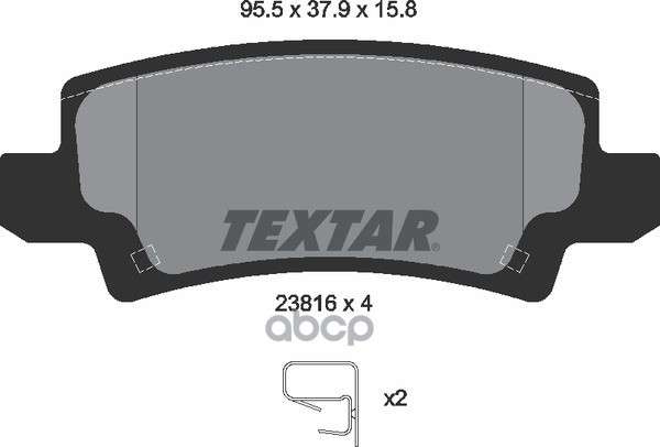 Колодки тормозные задние TEXTAR 2381601 Textar арт. 2381601