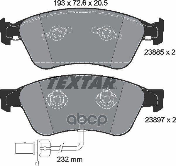 Колодки Тормозные Дисковые | Перед | Textar арт. 2388501
