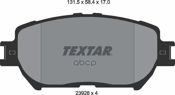 Колодки тормозные передние TEXTAR 2392801 Textar арт. 2392801