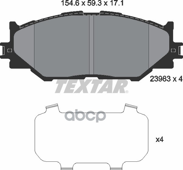 Колодки передние LEXUS IS 250-220D/250C TEXTAR 2398301 Textar арт. 2398301