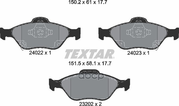 Колодки Тормозные Передние Textar 2402201 Textar арт. 2402201