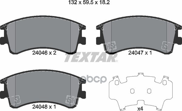 Колодки Тормозные Передние Textar 2404601 Textar арт. 2404601