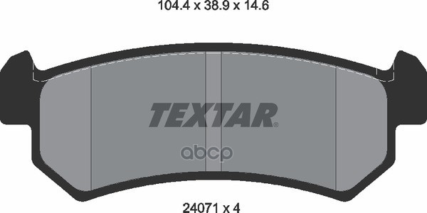 Колодки Тормозные Дисковые | Зад | Textar арт. 2407101