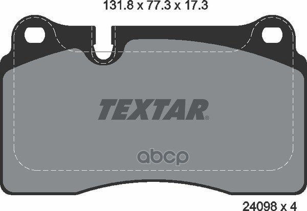 Колодки тормозные передние TEXTAR 2409801 Textar арт. 2409801