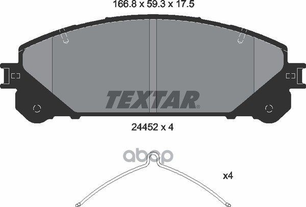 Колодки тормозные передние TEXTAR 2445201 Textar арт. 2445201