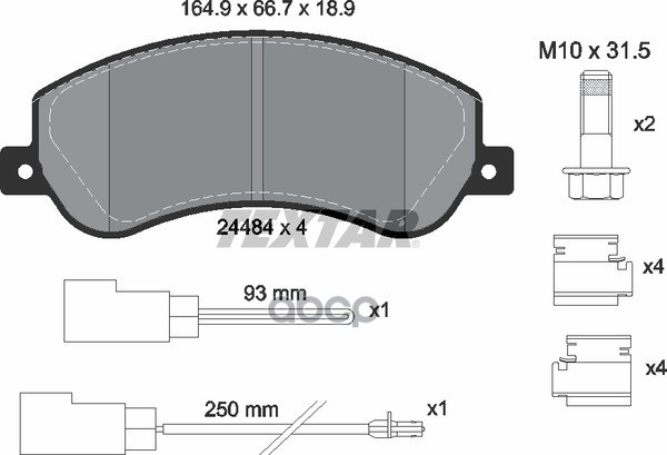 Колодки Тормозные Дисковые Передн Ford:transit Tourneo 07.06-,Transit C Бортовой Платформой/Ходовая Часть 07.06-,Transit Авто...