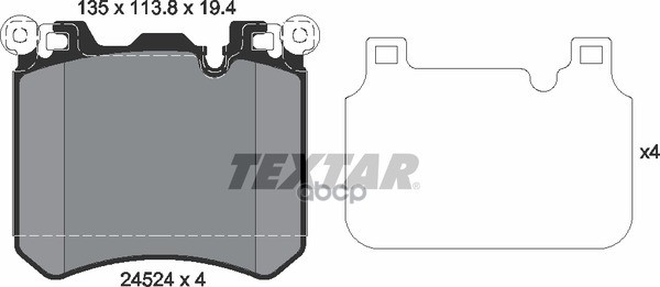 Колодки Передние Bmw X5 Ii/Iii (E70/F15)/X6 I/Ii (E71/F16) M-Tecnni Textar 2452401 Textar арт. 2452401